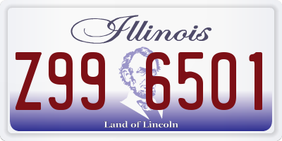 IL license plate Z996501