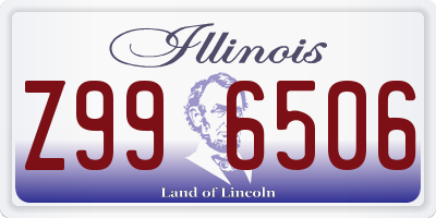 IL license plate Z996506