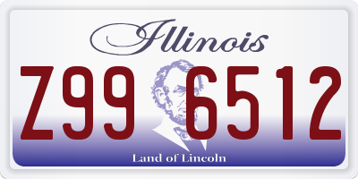 IL license plate Z996512