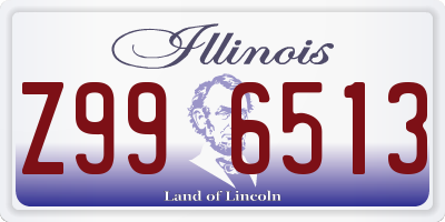 IL license plate Z996513