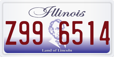 IL license plate Z996514