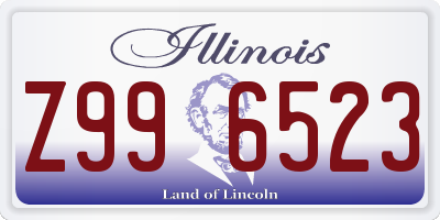 IL license plate Z996523