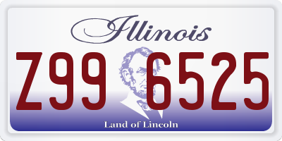 IL license plate Z996525