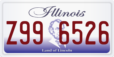 IL license plate Z996526
