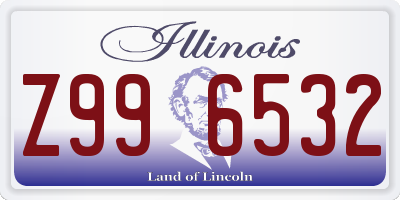 IL license plate Z996532