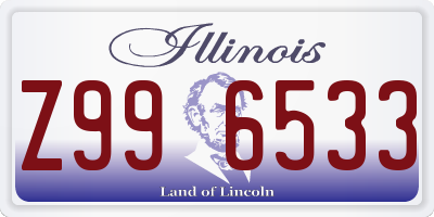 IL license plate Z996533