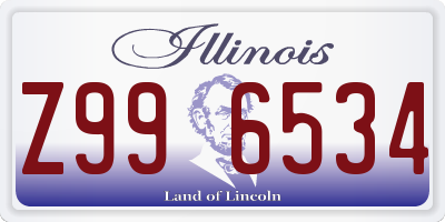 IL license plate Z996534
