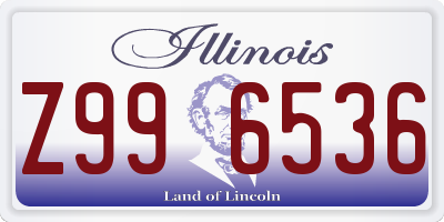 IL license plate Z996536