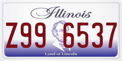 IL license plate Z996537