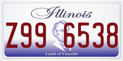 IL license plate Z996538