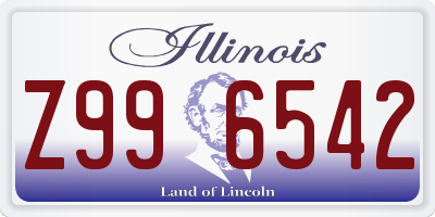 IL license plate Z996542