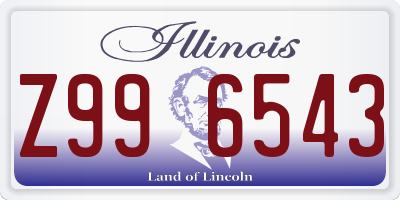 IL license plate Z996543