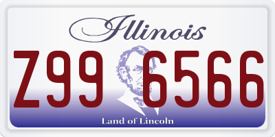 IL license plate Z996566