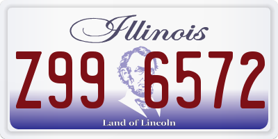 IL license plate Z996572