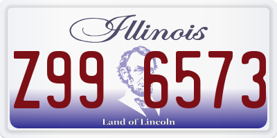 IL license plate Z996573