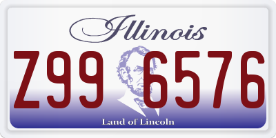 IL license plate Z996576