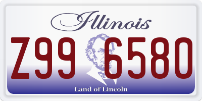 IL license plate Z996580