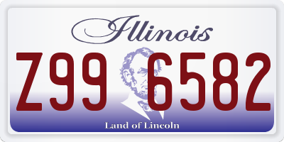 IL license plate Z996582