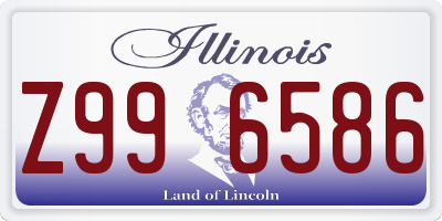 IL license plate Z996586