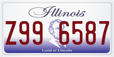 IL license plate Z996587