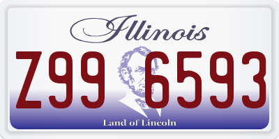IL license plate Z996593