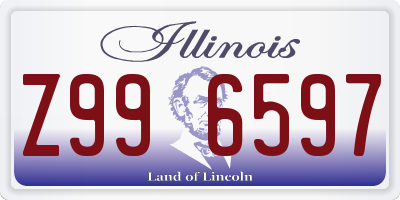 IL license plate Z996597