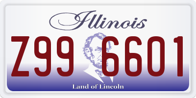 IL license plate Z996601