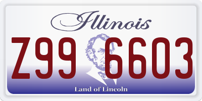 IL license plate Z996603