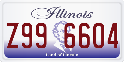 IL license plate Z996604