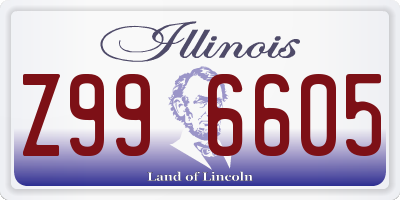 IL license plate Z996605