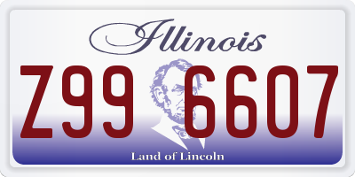 IL license plate Z996607