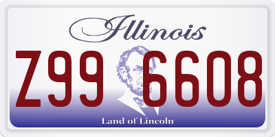 IL license plate Z996608