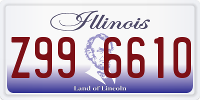 IL license plate Z996610