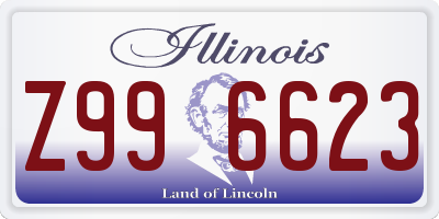 IL license plate Z996623