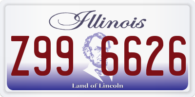 IL license plate Z996626