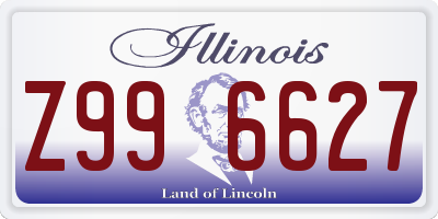 IL license plate Z996627