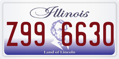 IL license plate Z996630