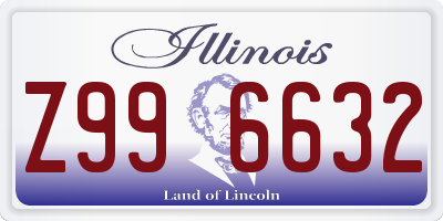 IL license plate Z996632