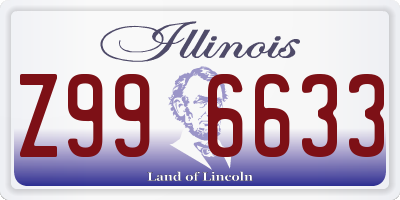 IL license plate Z996633