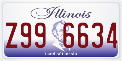 IL license plate Z996634