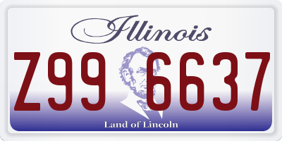 IL license plate Z996637