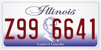 IL license plate Z996641