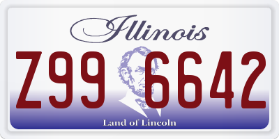 IL license plate Z996642