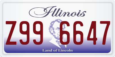 IL license plate Z996647