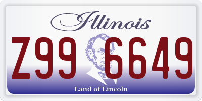 IL license plate Z996649