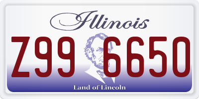 IL license plate Z996650