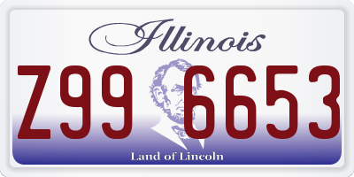 IL license plate Z996653