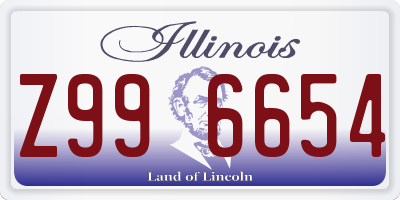 IL license plate Z996654