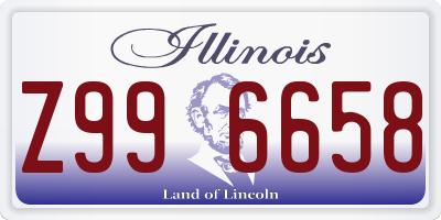 IL license plate Z996658