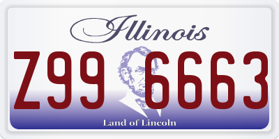 IL license plate Z996663